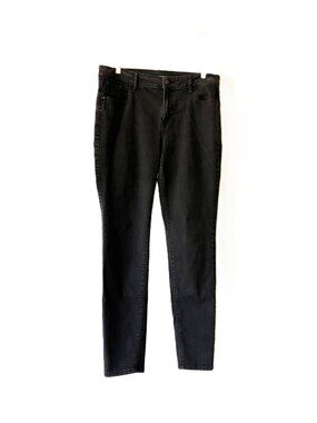Old Navy Super Skinny Mid-Rise Jeans Women's Size 12 Regular Black/Dark Gray